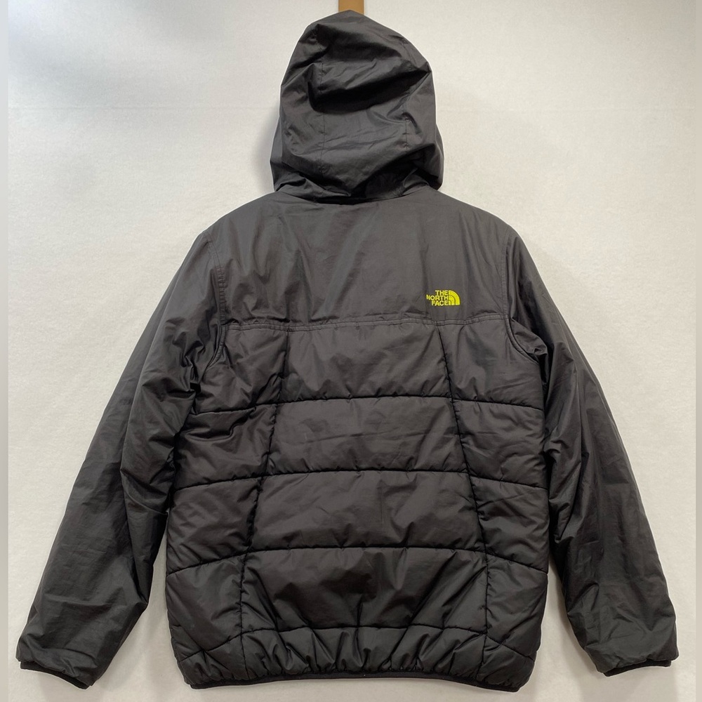 The North Face Black Neon Camo Reversible Puffer Jacket Boys XL Full Zip Coat - Picture 4 of 15